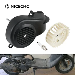 Motorcycle Air Engine Complete Cooling Fan Shroud For Polaris E-Ton Dinli 90 2 stroke ATV For 2T Yamaha Jog90 90cc Engines