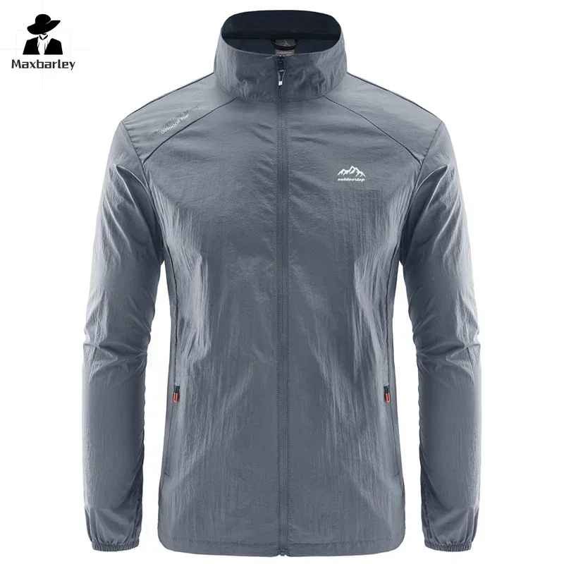 Men's Summer Skin Quick Dry Hiking Jacket Waterproof Sun UV Protection Coats Men Outdoor Sports Fishing Camping Running Jacket