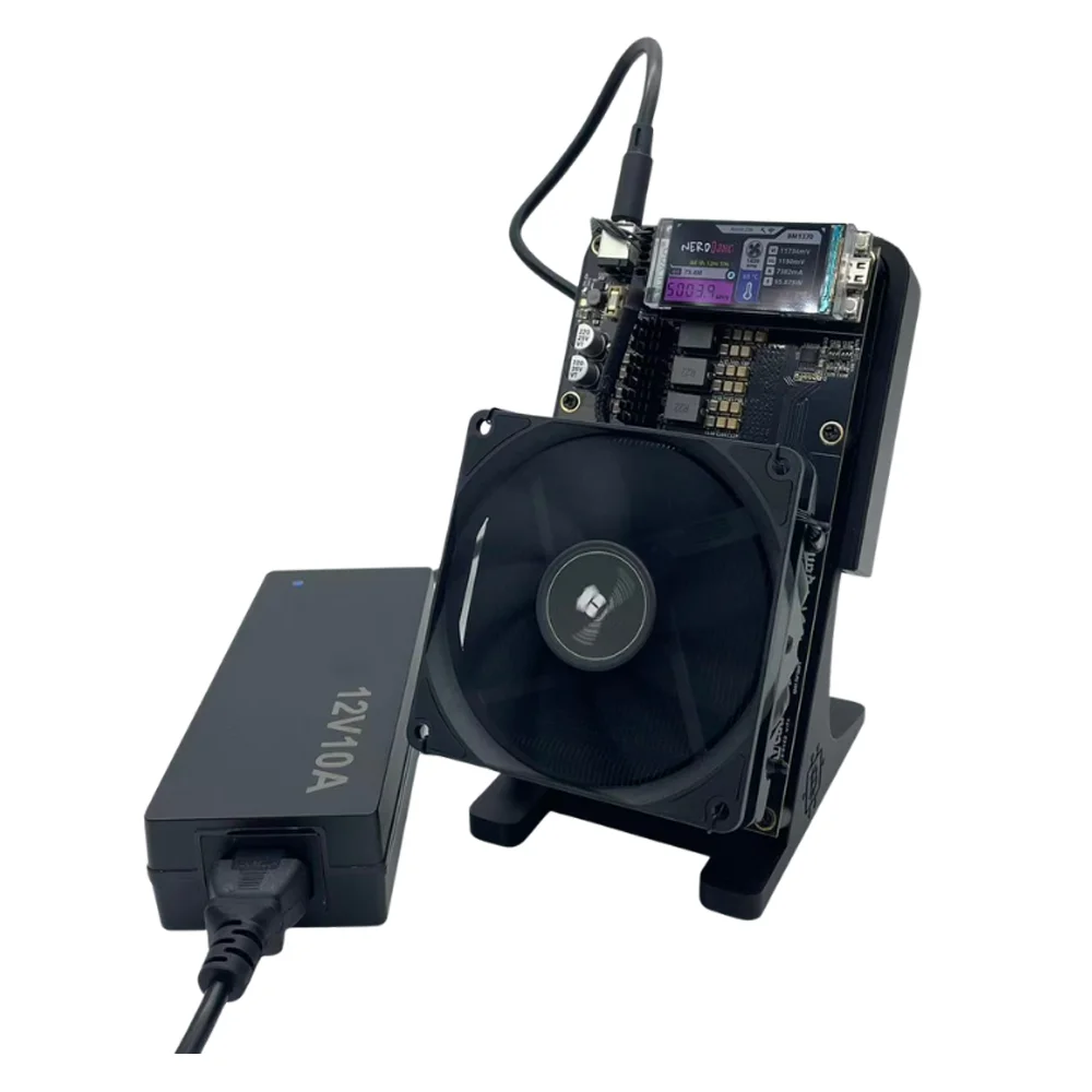 نسخة مطورة Bitaxe NerdQaxe ++ 4.8TH/s Asic Bitcoins Miner 2 قطعة Fans BM1370 Chip Solo BTC مفتوحة المصدر BTC 80W #5