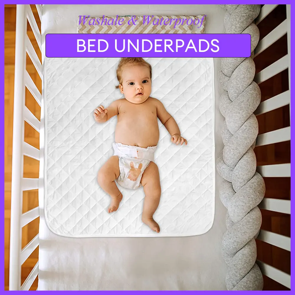 Almohadillas Lavables para Incontinencia, Impermeables y Reutilizables para Niños, 70x90cm