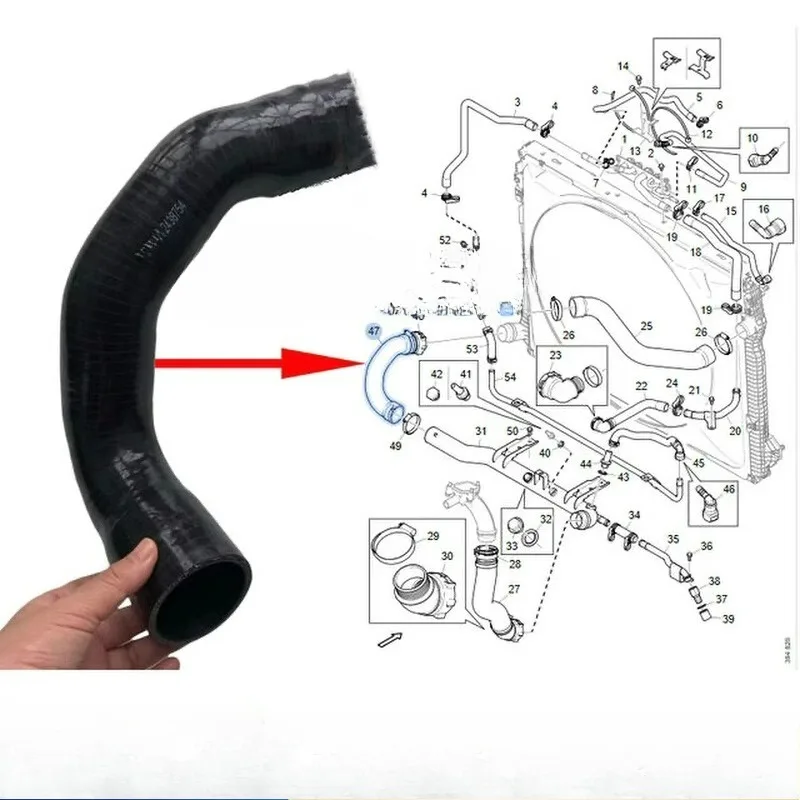 

Tank Downpipe Hose 2438754 Multilayer Reinforced Explosion-proof Durable for Scania