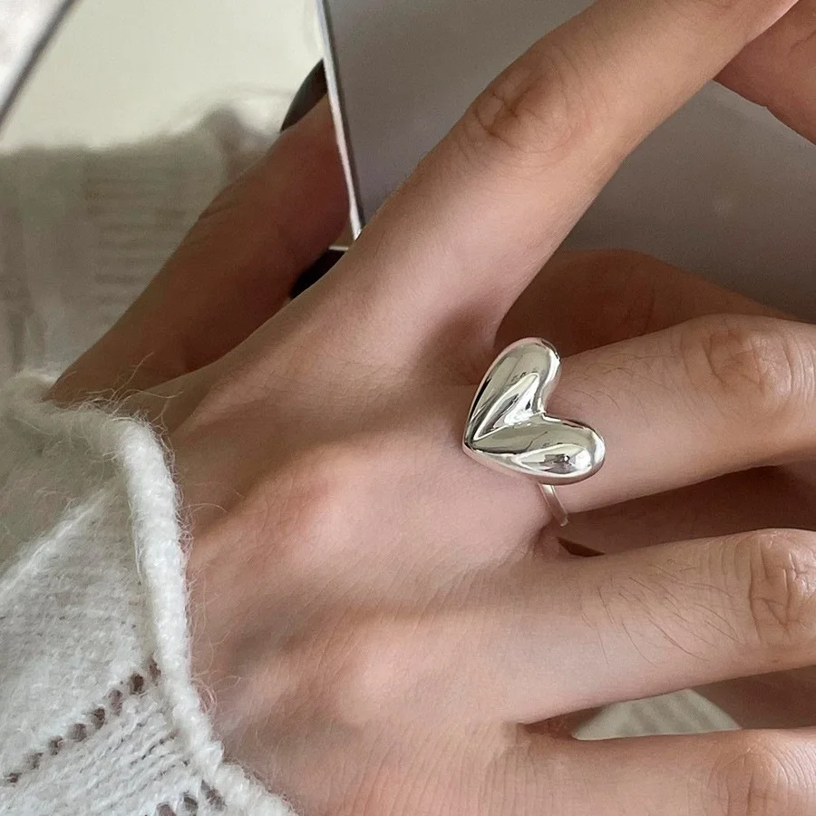 Fashion Metal Heart Bump Rings For Women Counple Wedding Engagement Women\'s Vintage Ring Fashion Jewelry jz791