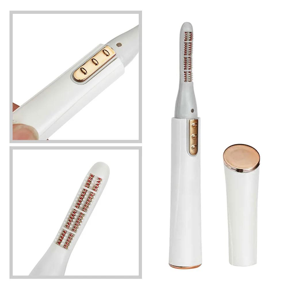 1개입 전기 휴대용 화이트 히팅 컬러 핀치 프리 손쉬운 사용 가정용 살롱 마스카라 증강기 속눈썹