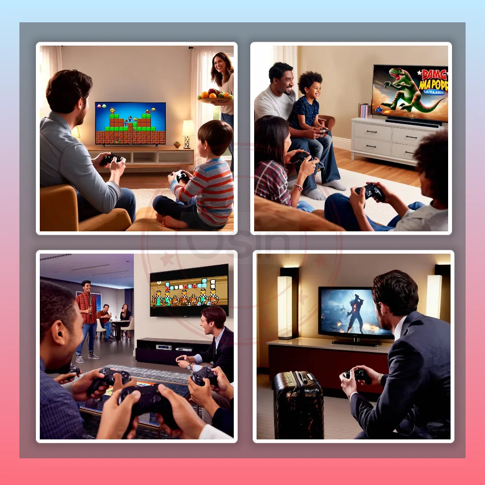 M88 TV Game Stick Video Gaming Console Classic Retro PS2/PSP/PS1/ARADE 4K HD مقبض التحكم الألعاب المنزلية