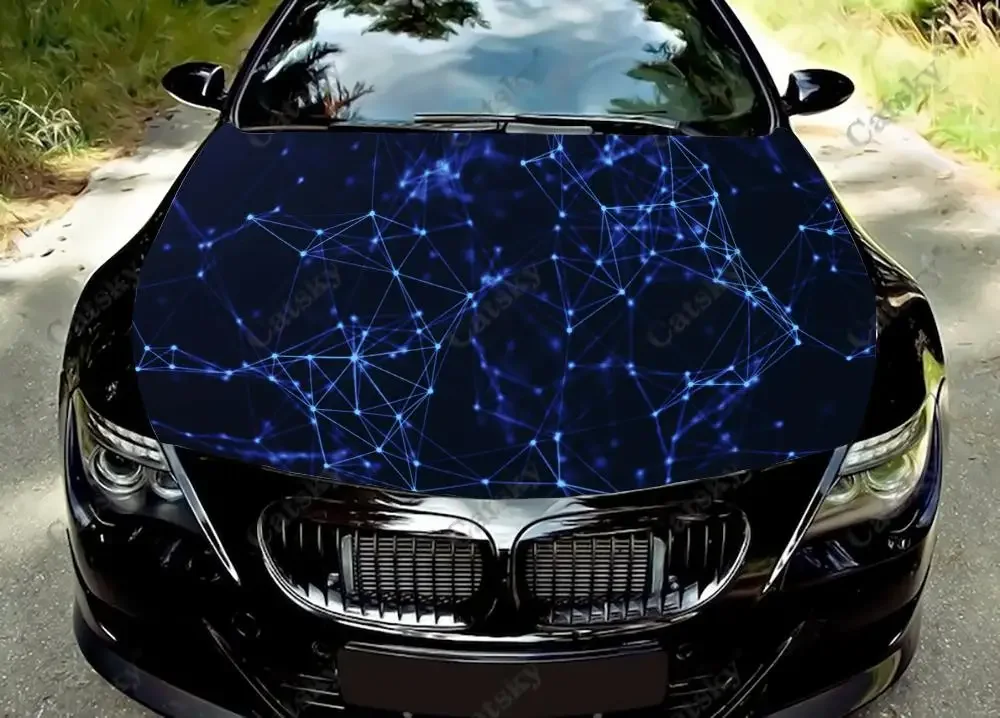 

Red And Blue Geometric Wallpaper Car Hood Truck Decals Vinyl Graphic Wrap Sticker Trucks Auto Accessories Bonnet Wrap Decoration