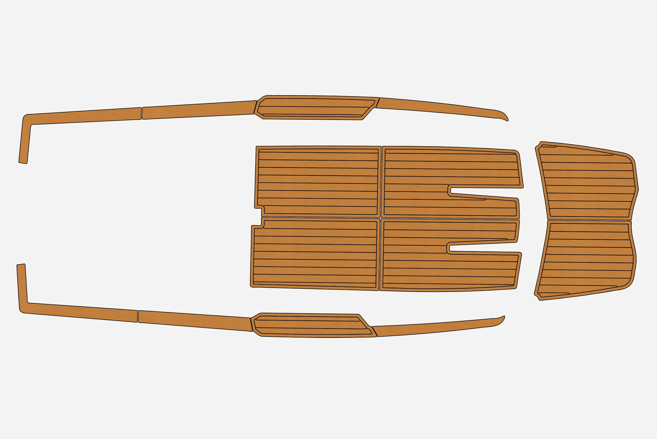 Non-Slip EVA Faux Teak Marine Mat Self-Adhesive 6mm Yacht Cockpit Pad for 1967 Chris Craft 15 Boat Decking Easy Install