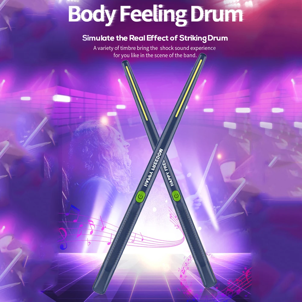 Electronic Virtual Air Drum Drumsticks Pedals Portable Virtual Reality Drum Kit for Beginners Children Adults