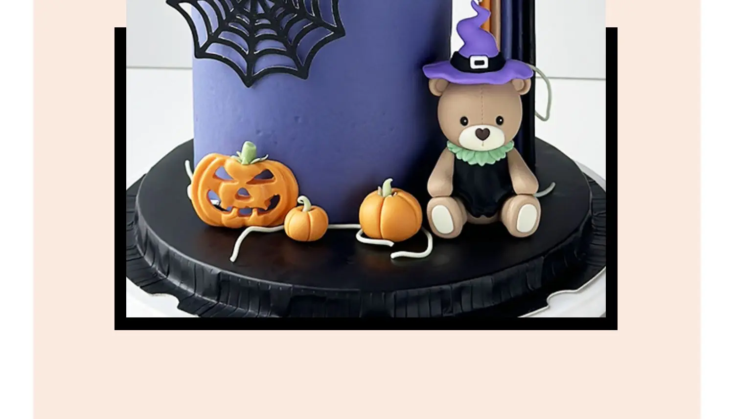 Halloween-Kuchendekoration Cartoon-Kürbis-Zauberer-Bär-Puppe Ornamente Regenbogenbogen Spinnennetz Kürbis für Feiertagspartys Kuchendekoration – Detail 4