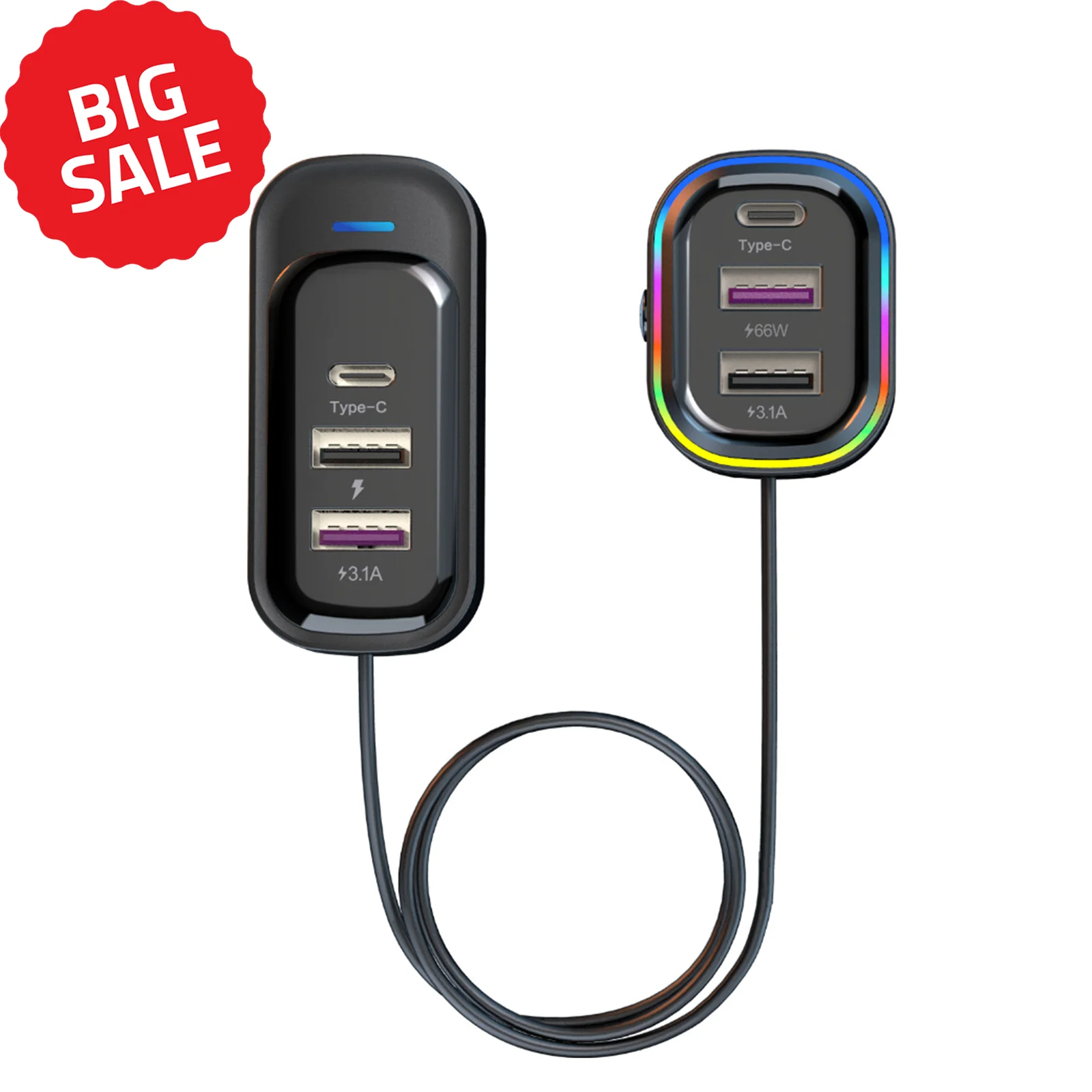 66W 6-Port Car Char… - image