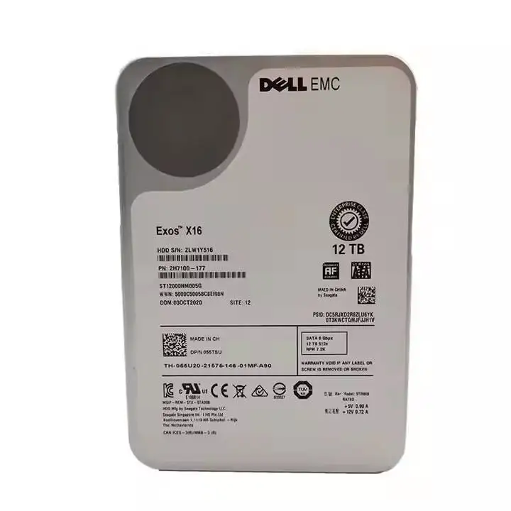 

Customized high quality Server Hard Drive 12TB SAS SATA 7.2K RPM 3.5-inch HDD Hard Drives Hard Disk for Dells