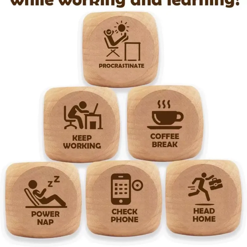 

4pcs/set 25mm Wooden Dice in Stock, Christmas Creative Gift, Valentine's Day Sports Yoga Dice