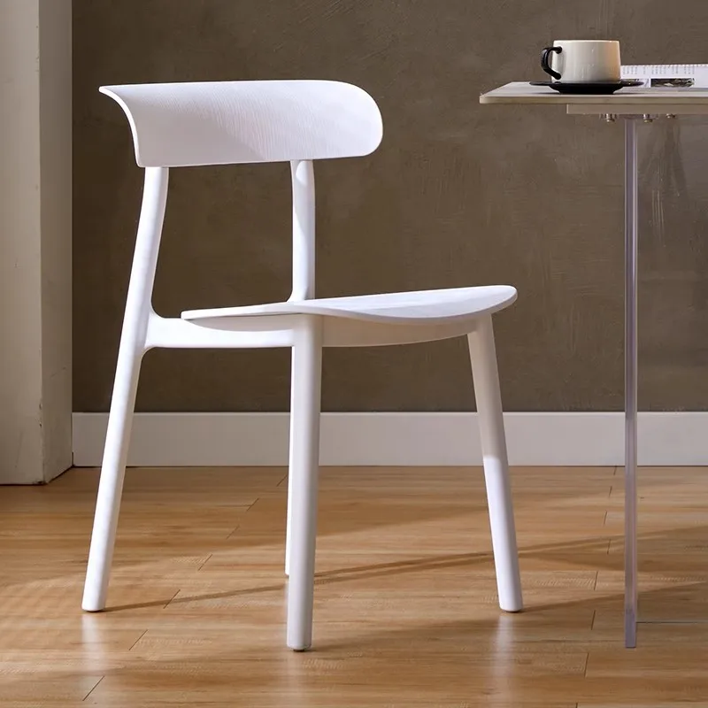 Dining chair household thickened plastic chair can be stacked sedentary comfortable Nordic dining table chair designer creative