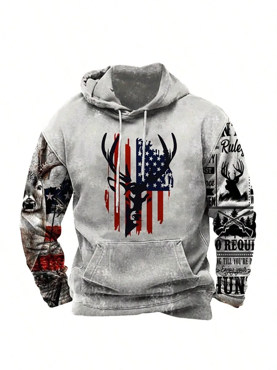 

Vintage Graphic Hoodie Casual Printed Men's Sportswear Street Fashion Hoodie