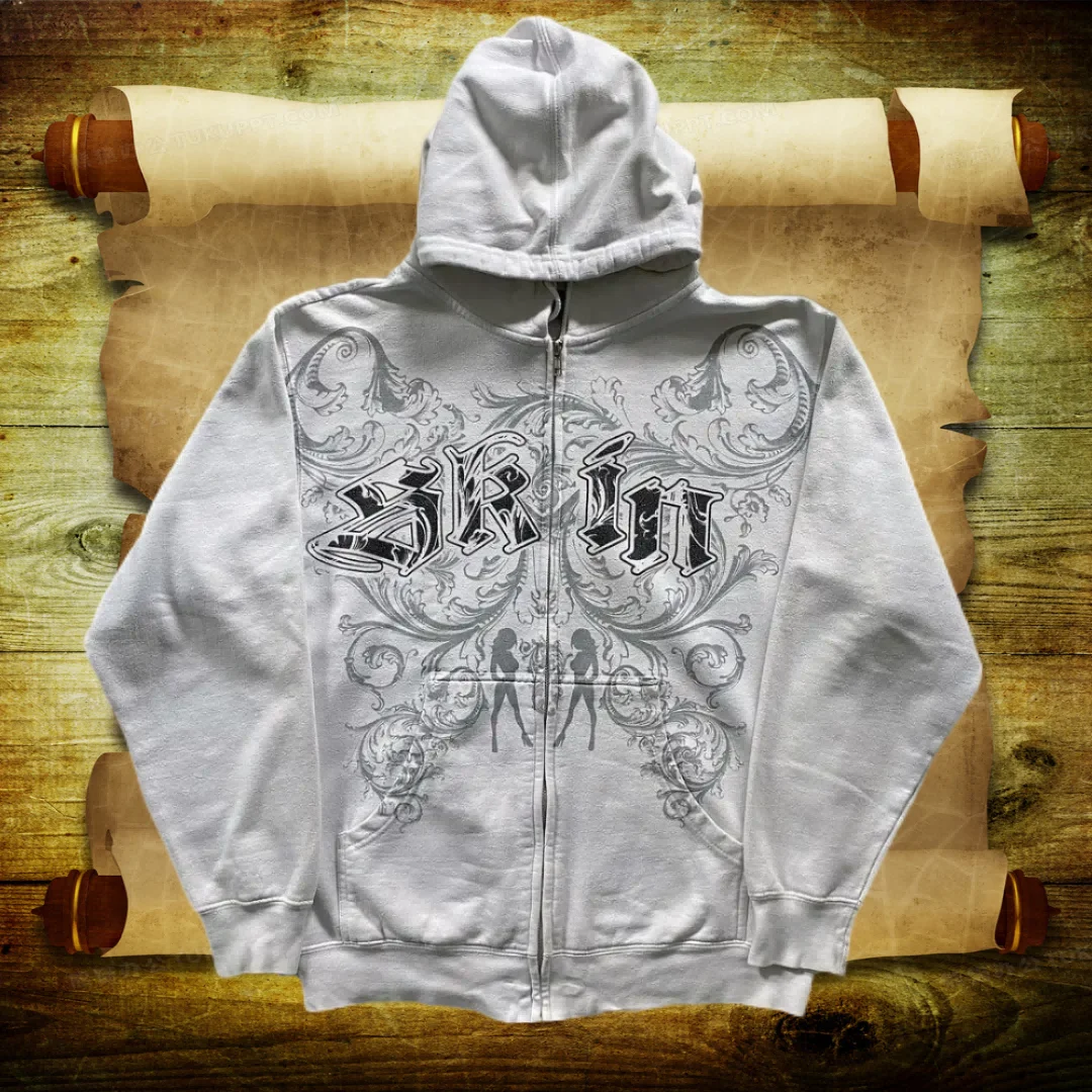 2024 Amerikaanse Nieuwe Stijl Harajuku Grote Print Patroon Hoodie Voor Mannen En Vrouwen Punk Hiphop Harajuku Gothic Y 2K Sweatshirt Traf