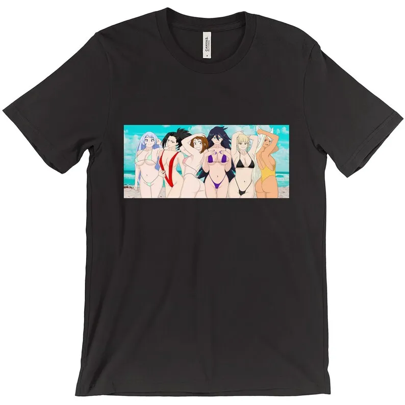 Anime Waifu Ecchi, Sexy, Lewd, Fetish Swimsuit T-Shirts