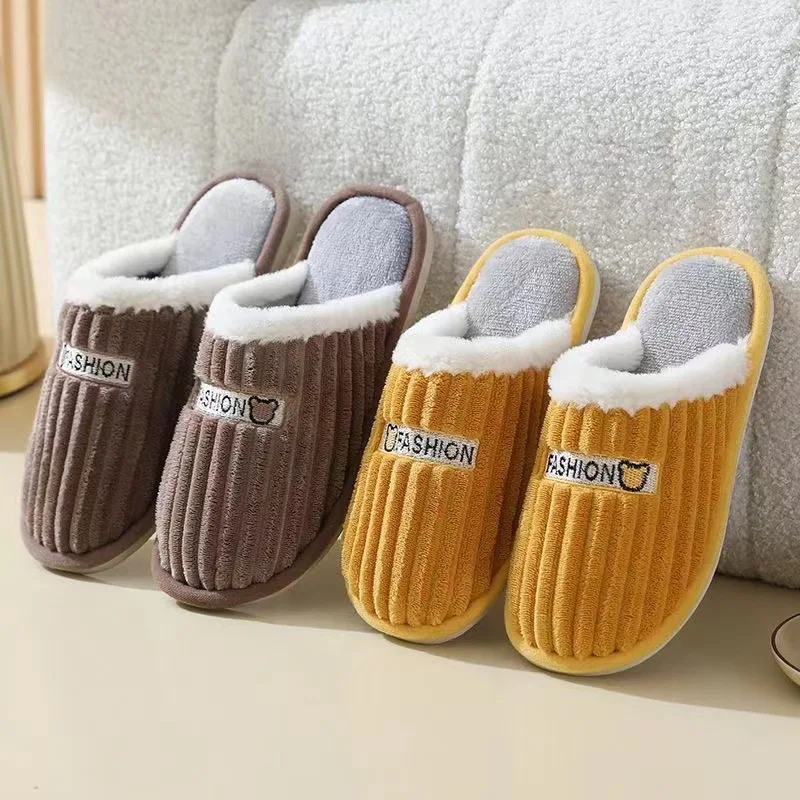 

Winter Women's Slippers Home Casual Plush Luxury Designer Woman Shoes Flats Indoor Fashion Platform Fuzzy Fur Slides Soft Warm