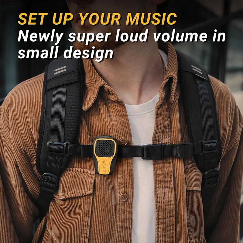 MZ-628 Wearable Mini Magnetic Suction Bluetooth Speaker 5.3 Built-in Mic Clip Soundbox Portable Outdoor IPX67 Waterproof Column