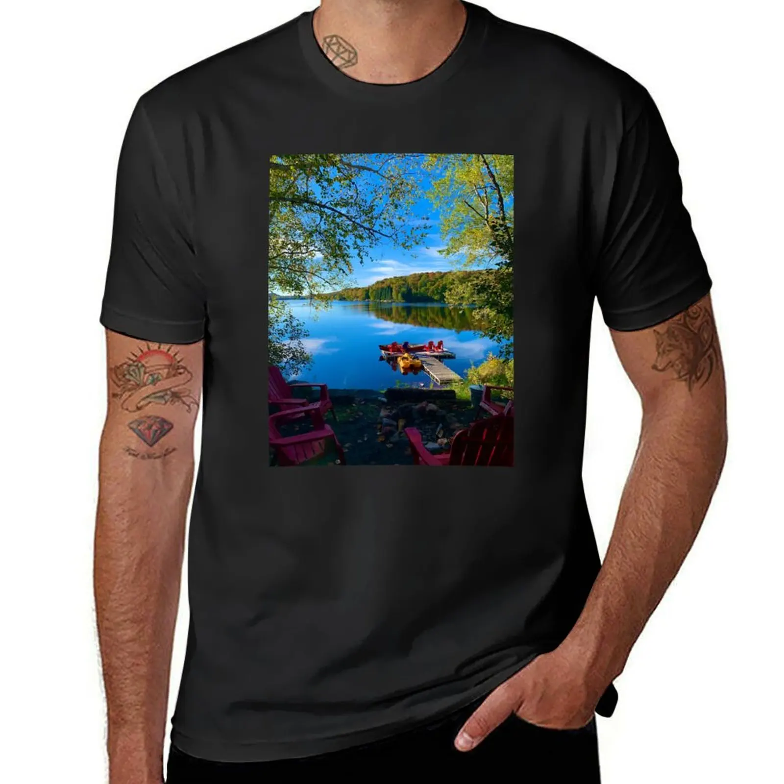 Algonquin Provincial Park, Muskoka Ontario T-Shirt quick drying anime clothes korean fashion plain black t shirts men