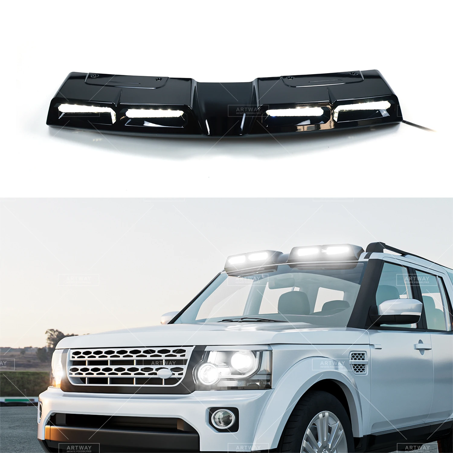 

Car Body Kit Exterior Parts Top Led Light For Land Rover Discovery 4 Roof Light Pods Upgrade Accessories