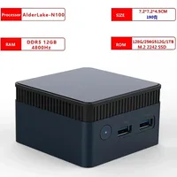 Alder Lake-N100 Pocket MINI PC Windows 11 DDR5 12GB 4800Hz M.2 2242 SSD Desktop Office Computer WIFI 5 BT4.2 4K Portable Mini PC