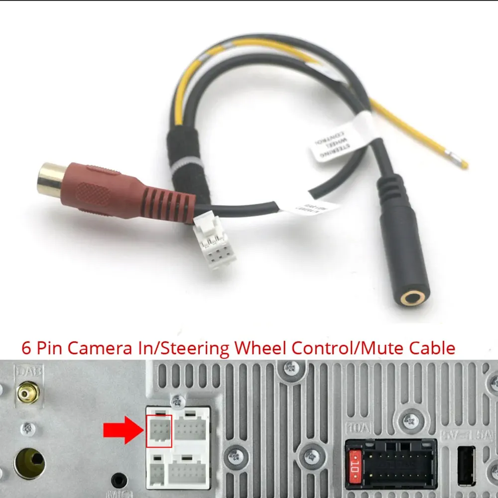 Aux in Sub Heck Out Cam Video RCA Kabelbaum Kabel für Pionier Radio dmh 160bt dmh 1700nex dmh 1770nex dmh w2700nex dmh w2770nex – Detail 4