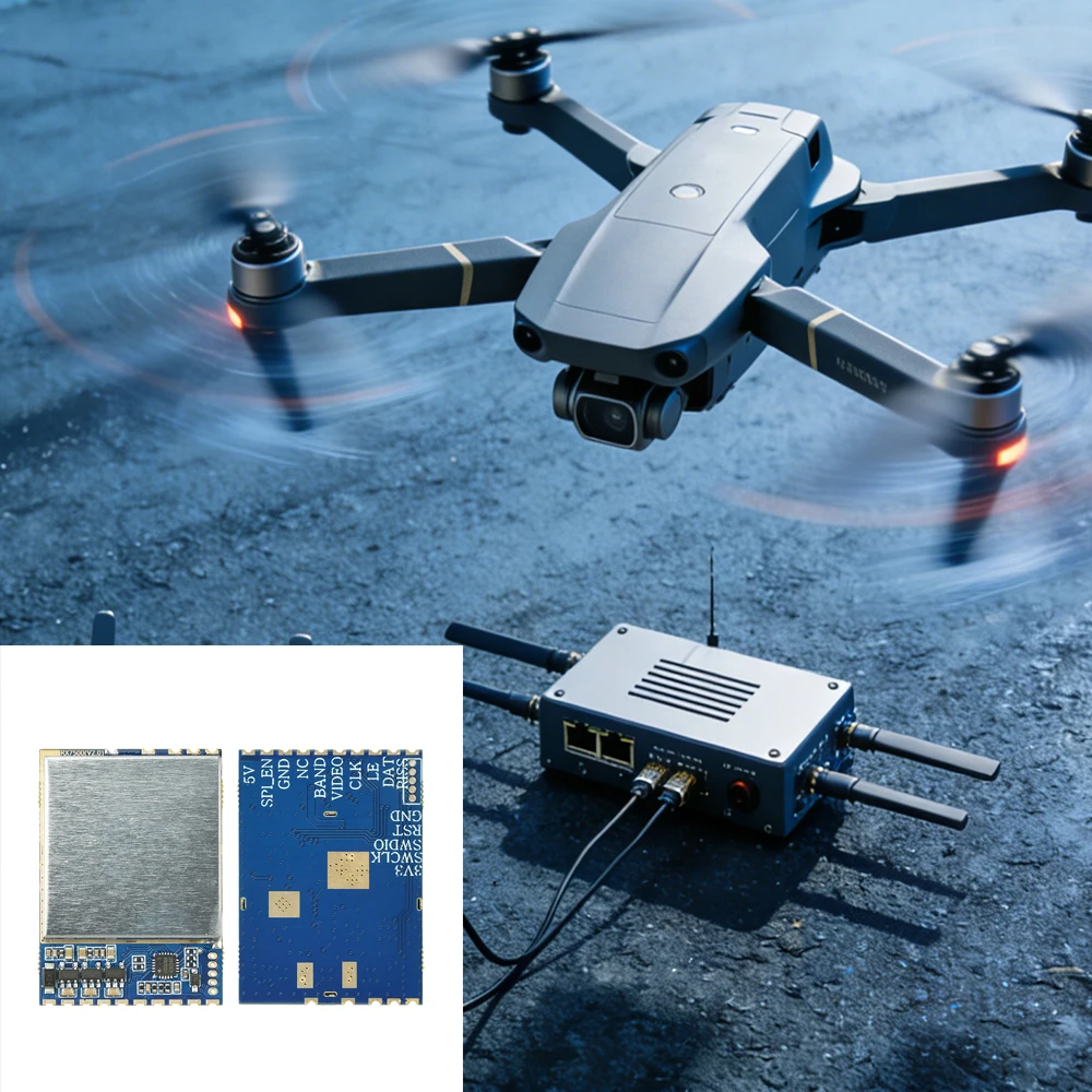 

3301Rx 3.1-3.7G/RX5808 5.8G/RX7500 6-7.5G bandwidth RF receiving module FPV analog wireless free editing channel SPI mode
