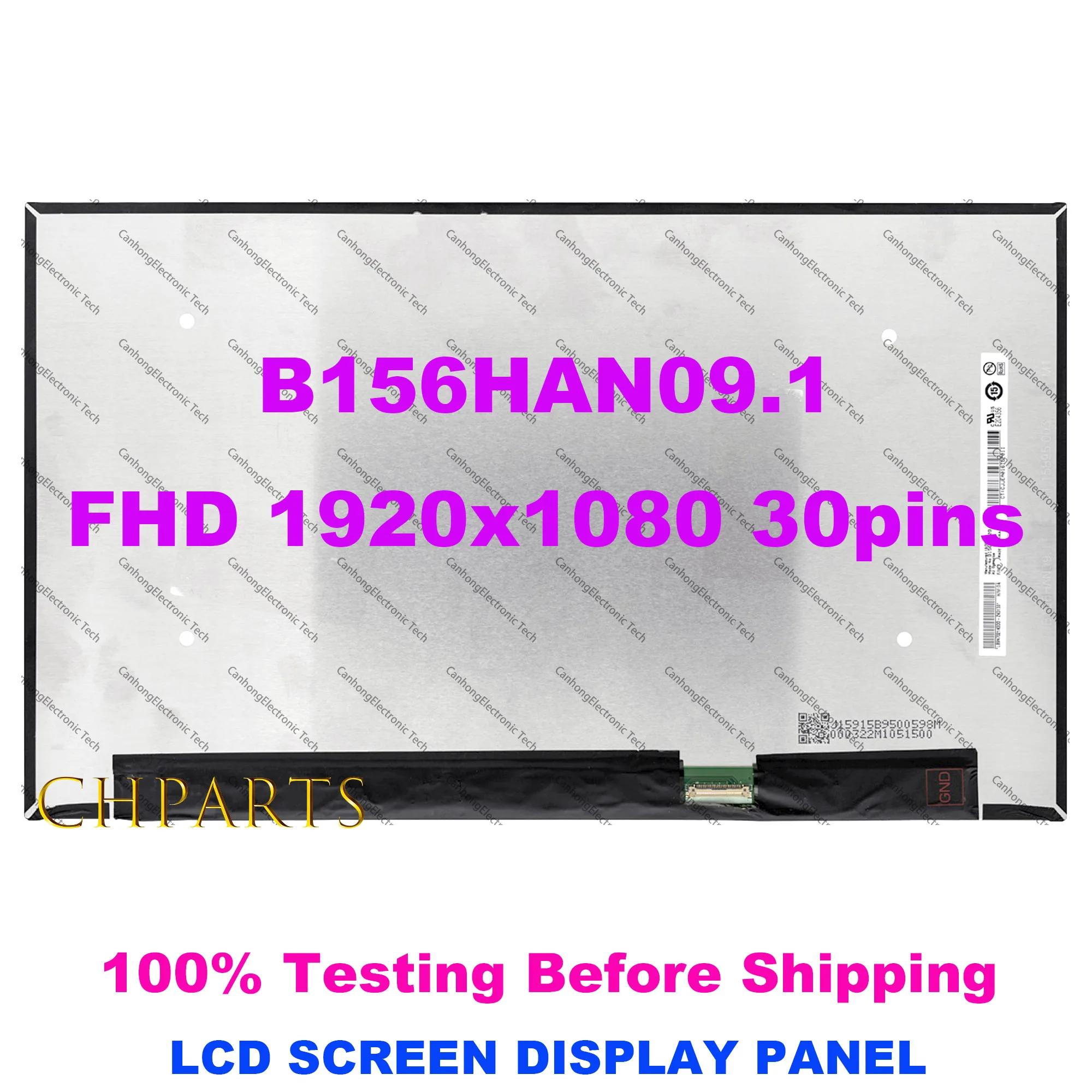 

15.6" IPS Laptop LCD Screen Repalcement Panel B156HAN09.1 Fit NV156FHM-N4T NV156FHM-N4H LED Matrix Panel FHD1920x1080 30pins eDP