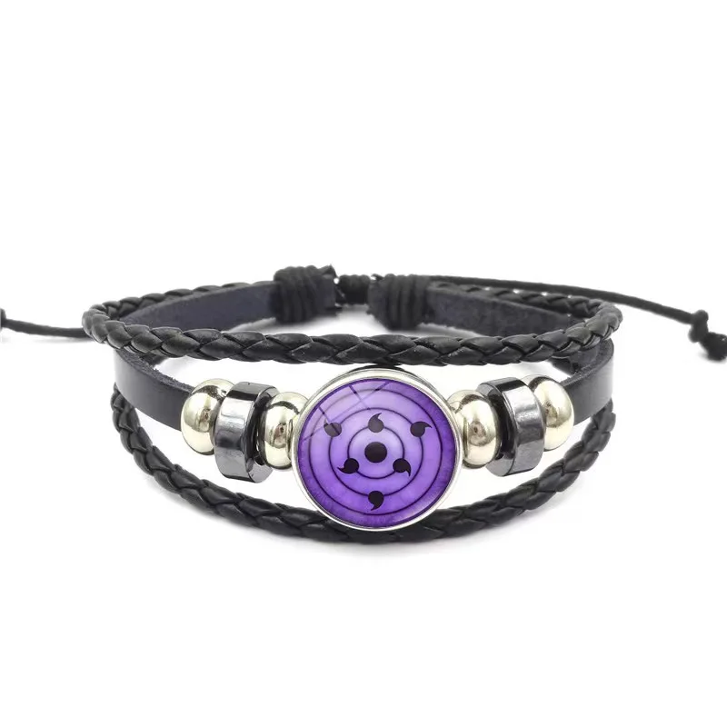 Anime-Zubehör Lederarmbänder Cosplay Anime-Figur Uzumaki Kakashi Requisite Cool für Fans Männer Schmuck Geschenke