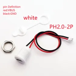 USB-C Connector Type-C to  Waterproof USB Socket With Nut Socket High Current Fast Charging Jack Port