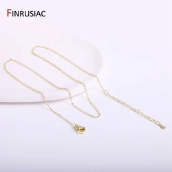 46.5cm Length Real Gold Plated 1.3mm Chain For Necklace Making DIY Jewelry Making Chain Wholesale