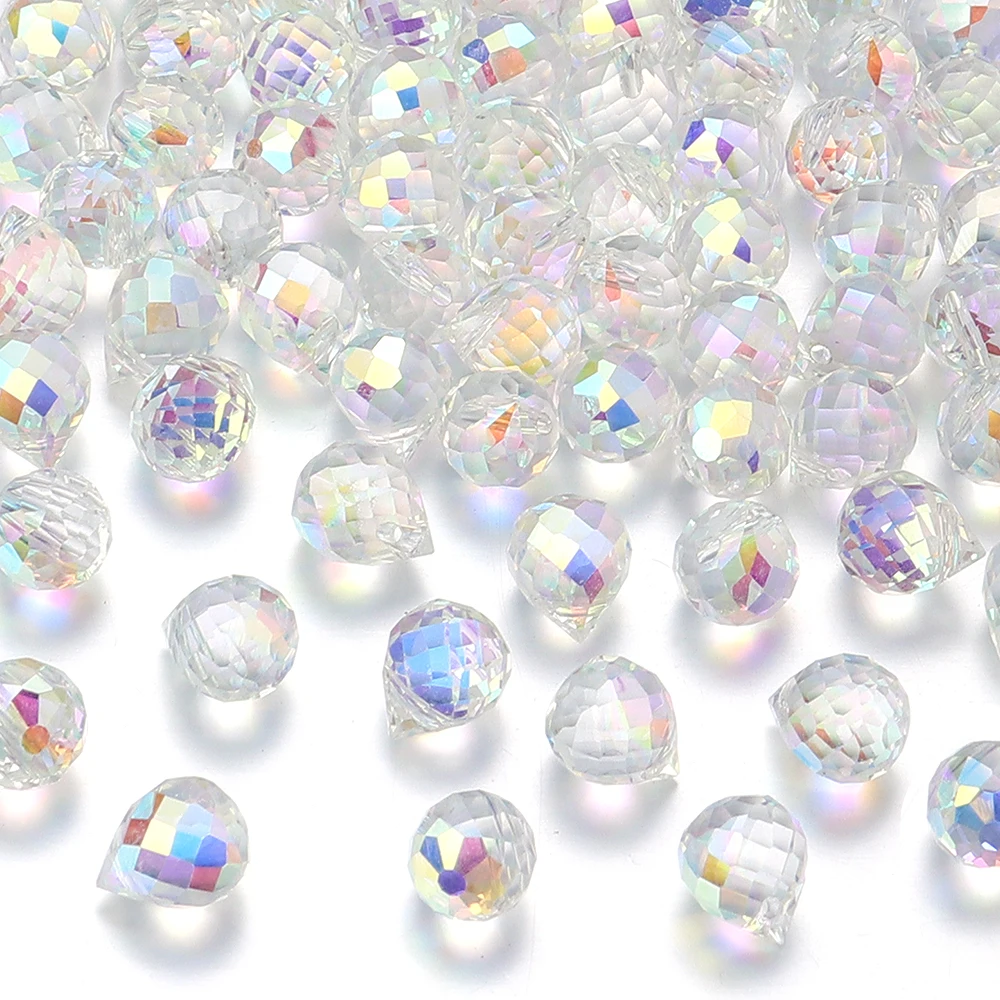 50 Stück Erdbeer-Kristallperlen, bunt, facettiertes Glas, lose Distanzperlen für Schmuckherstellung, DIY-Halskette, Armbänder, Zubehör – Detail 15