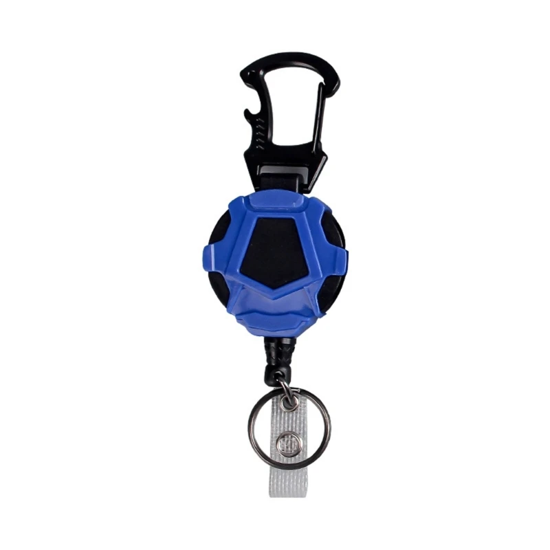 

Heavy Duty Retractable Pull Badges Steel Wire Rope Buckles Holder Retractable Keychain Badges Holder Easy to Use