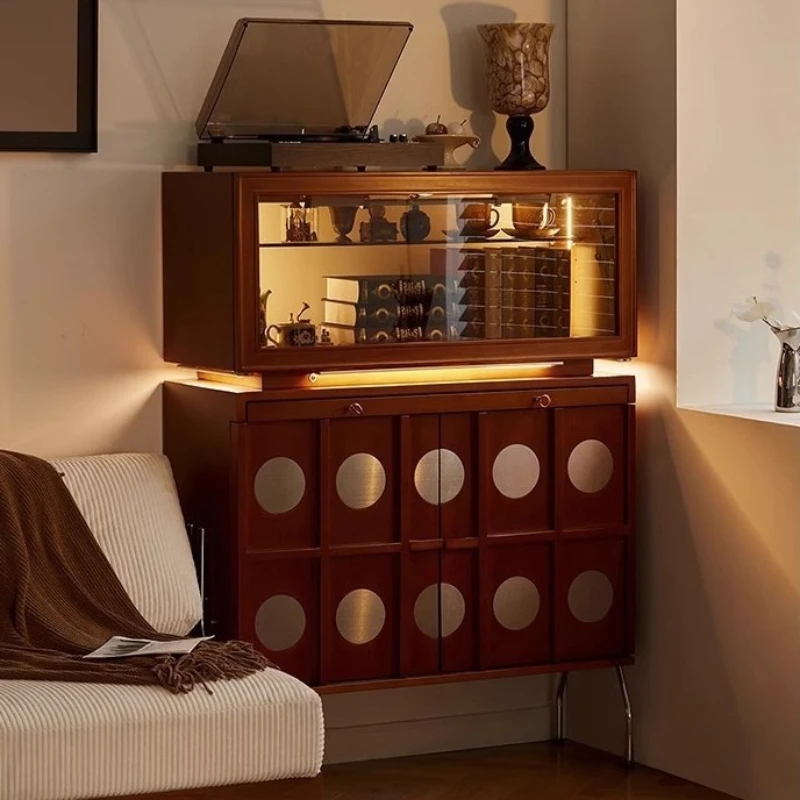 

Side cabinet solid wood retro simple entrance chest cabinet robot display cabinet