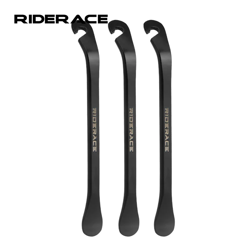 RIDERACE-Herramienta de reparación de tubo de palanca de neumático de bicicleta, herramienta de tratamiento térmico de acero al carbono, abridor de