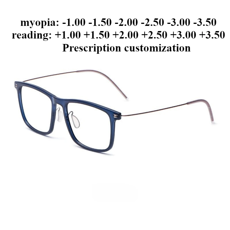 

53-17 Новая оправа для очков в стиле ретро, модные очки для чтения с защитой от синего света, прозрачная оправа по рецепту на заказ