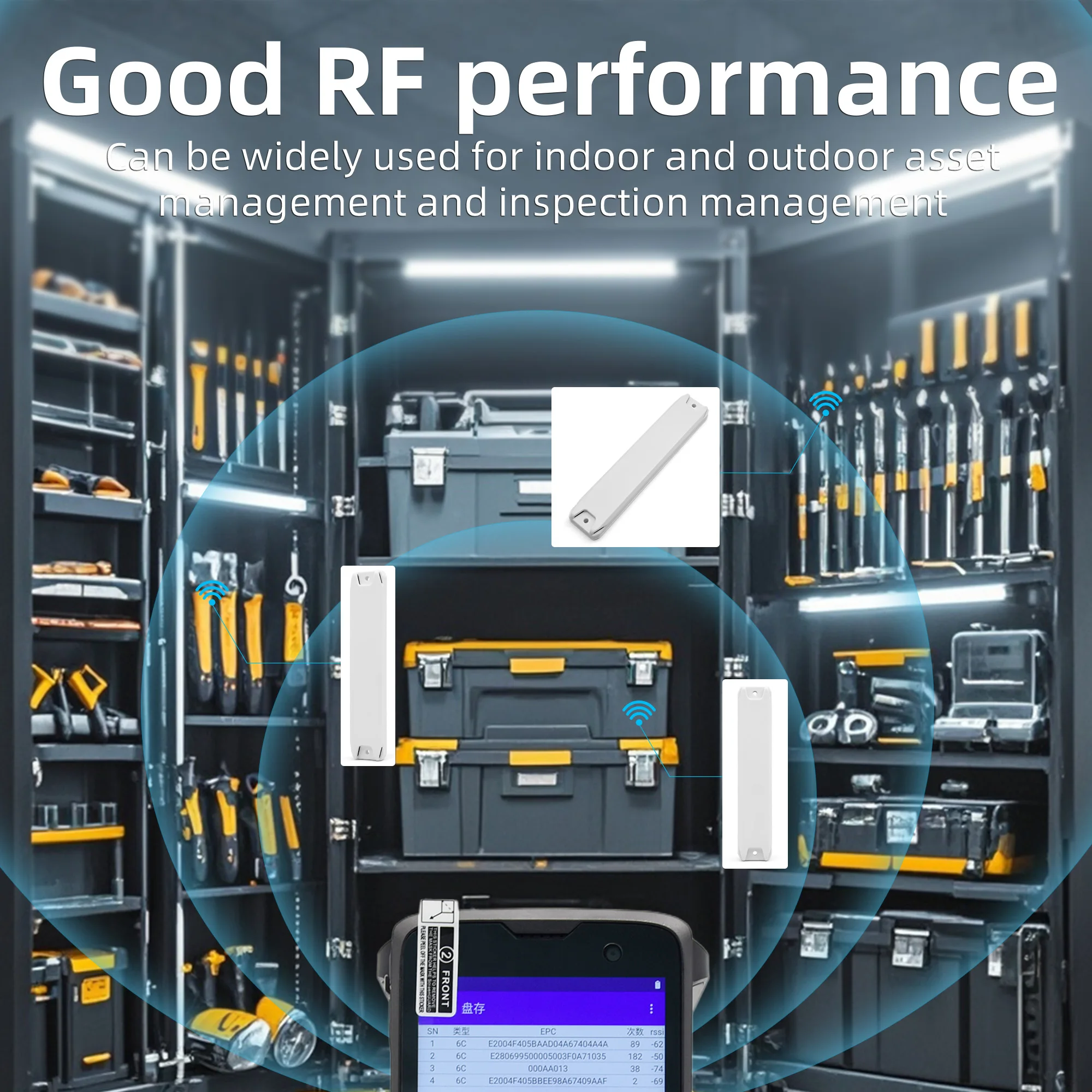 ป้ายอิเล็กทรอนิกส์มีเปลือก9515 10ชิ้นป้าย RFID ABS อายุการใช้งานยาวนานฉลากไฟฟ้าประสิทธิภาพการจัดการคลังสินค้าที่ดี RF