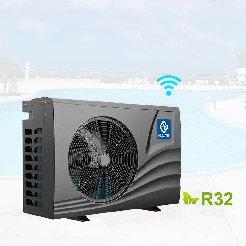 Mini R32 DC Inverter WIFI Pool Heater (7kW, 11kW, 15kW, 18kW, 20kW, 25kW), suitable for swimming pool water heating.