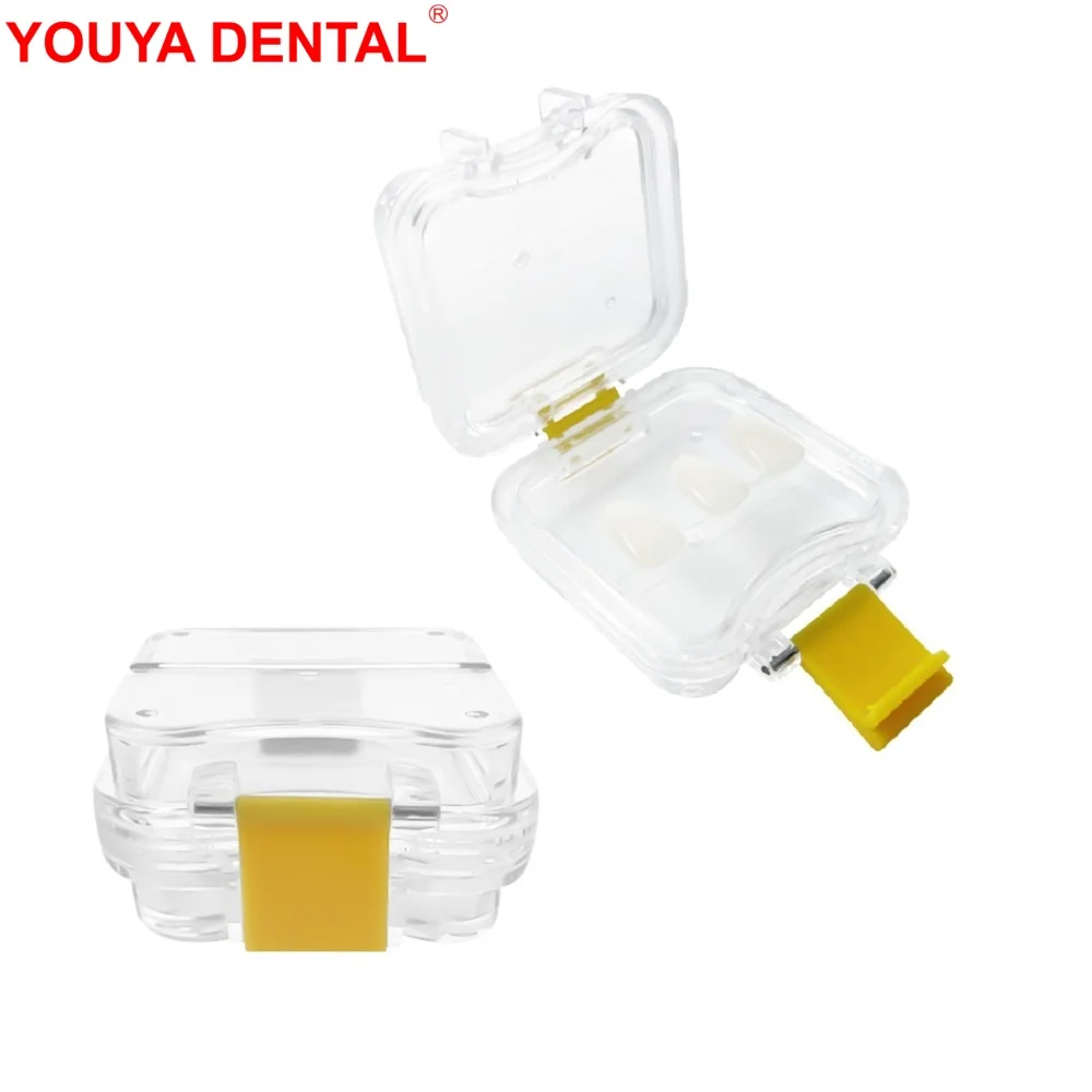 

Plastic Dentistry Tooth Box With Film Membrane Transparent Dental Veneers Storage Box Denture Box Crown And Bridges Container