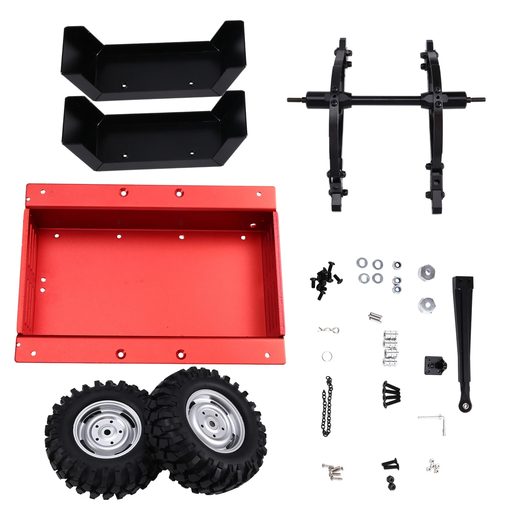 FBIL-Redcat RC Crawler Remolque 1/10 Escala SCX10 90046 TRX4 TRX6 RC Crawler Axial Simulado Accesorios para RC4WD D90 CC01