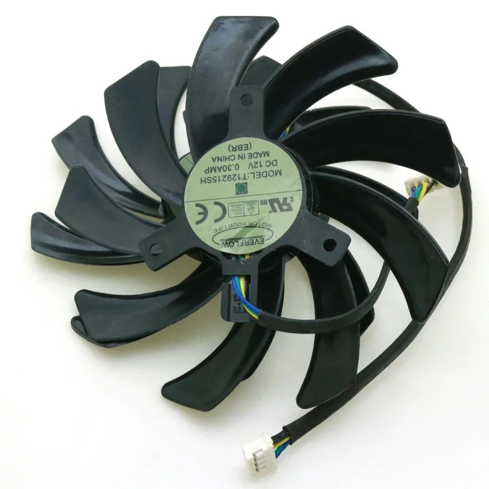 Envío gratis 2 unids/lote T 129215 Ventilador VGA SH DC12V 0.30A 95mm para ventilador de refrigeración de tarjeta gráfica Sapphire R9 380 390 4G D5