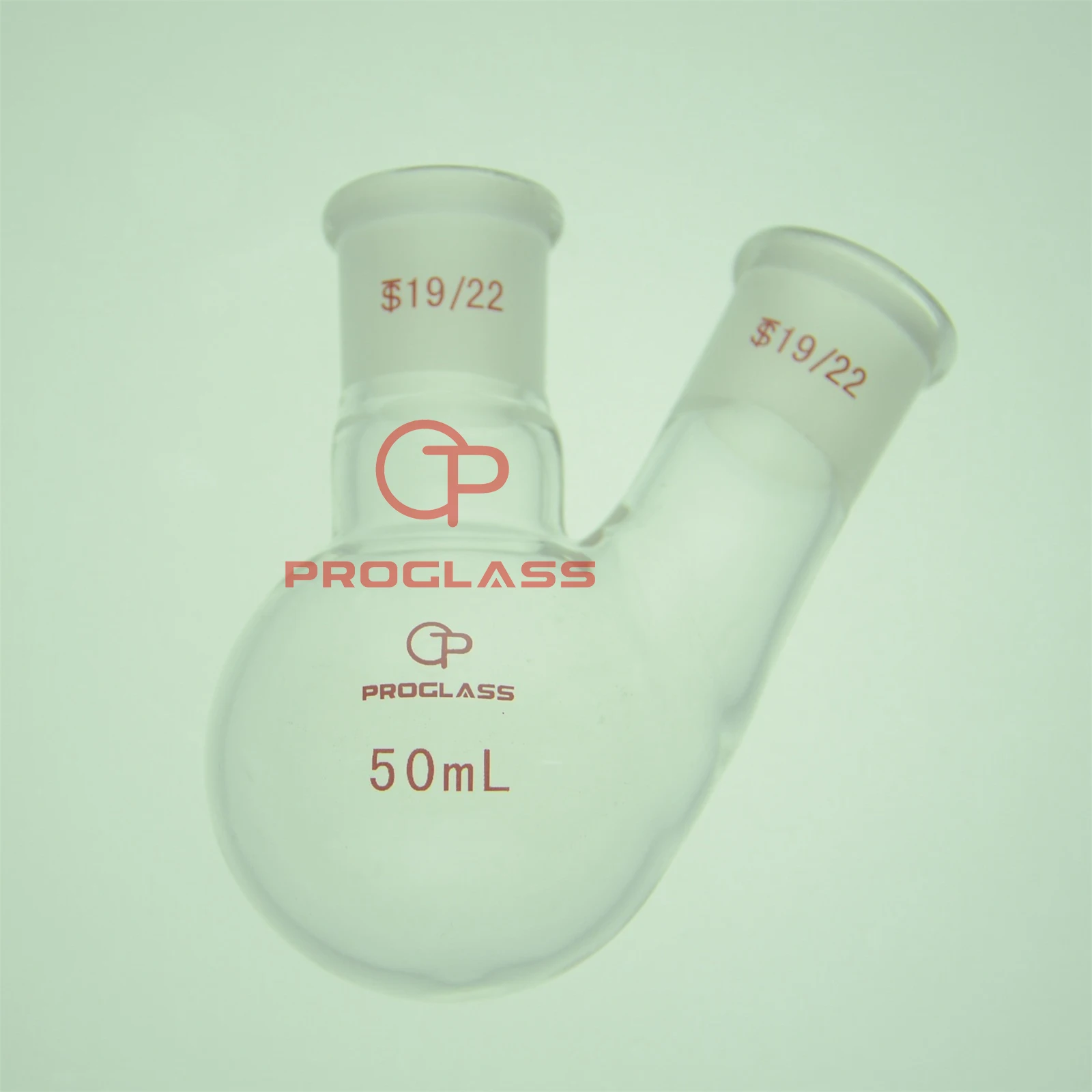 Two Necks Round Bottom Flask ,19/22,HAND BLOWERING,50mL~500mL