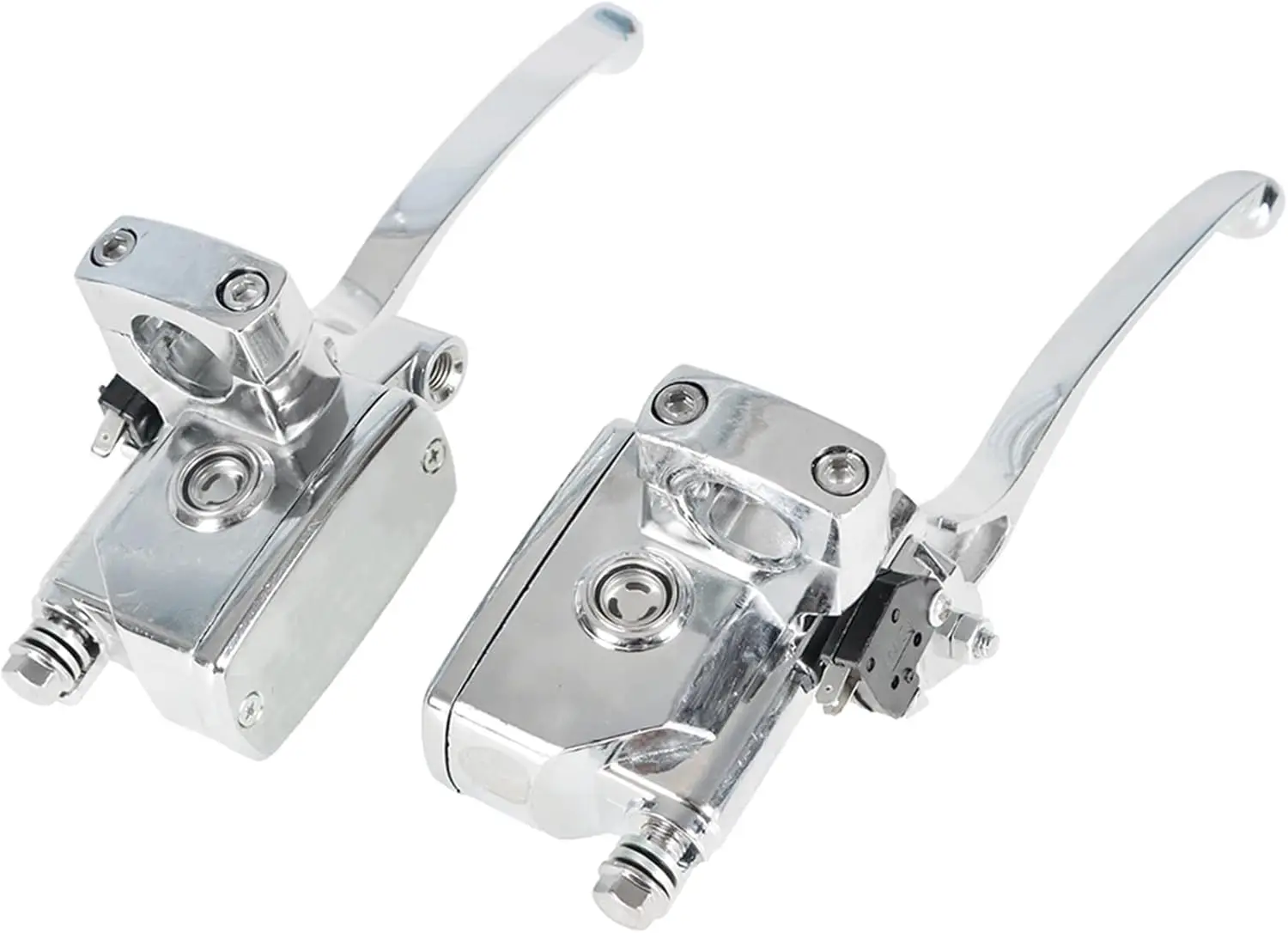 

1 25mm Right and Left Set Universal Motorcycle Handlebar Hydraulic Brake and Clutch Master Cylinder