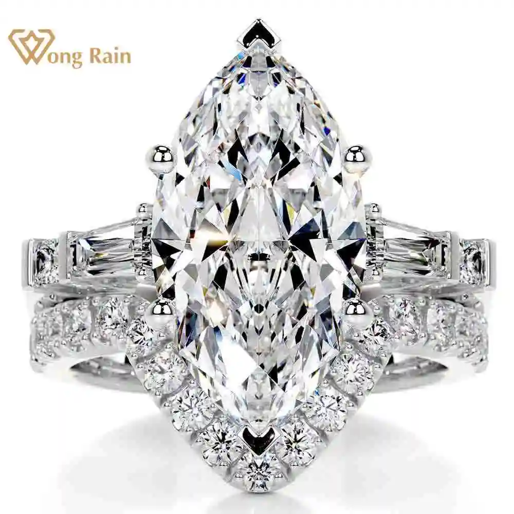 Moissanite Marquise Cluster Diamond Ring Ct Marquise Moissanite Statement Engagement Ring With Cluster