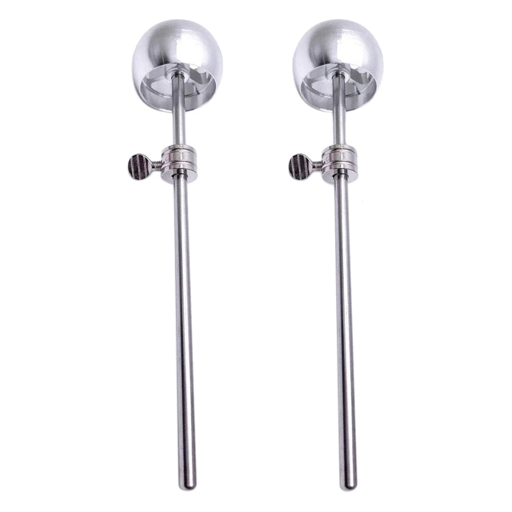 2Pcs Bass Drum Pedal Beater Aluminum Alloy Hammer Percussion Instrument Accessory Parts,Silver