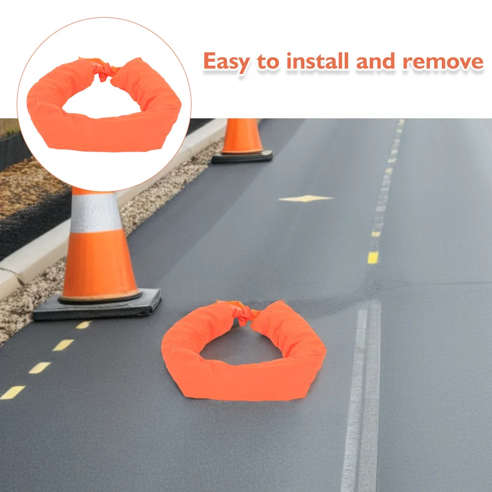 12 szt. Odblaskowych worków z piaskiem do prac drogowych, wytrzymałe obciążniki do kuwet drogowych, odporne na każdą pogodę, zapewniające bezpieczeństwo podczas prac budowlanych i ruchu drogowego.