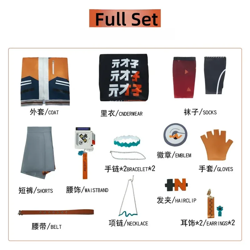 Zzz Zenless Zone Zero Cosplay Costume Women Man Uniform Outfit Belle Cos Wig Halloween Costumes sf/1