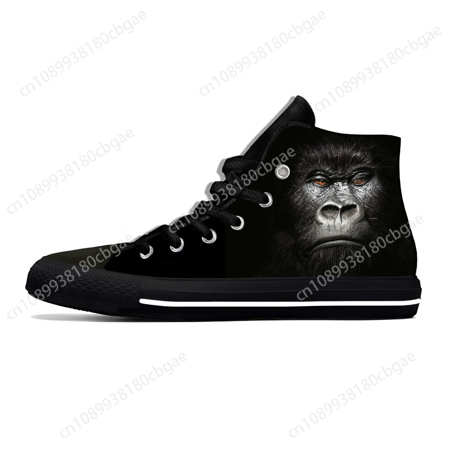 

Funny Monkey Gorilla Pattern Lightweight Cloth 3D Print Hot Fashion High Top Canvas Shoes Mens Womens Casual Breathable Sneakers