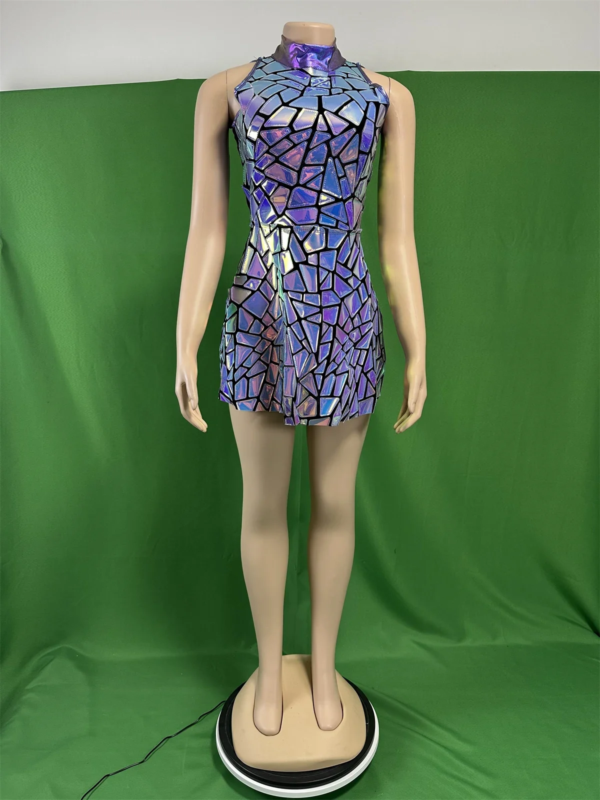 Robe ample à paillettes Laser pour femmes, sans manches, boîte de nuit, paillettes, charmant, accessoires de séance Photo, salle de bal, spectacle Las Vegas habillé