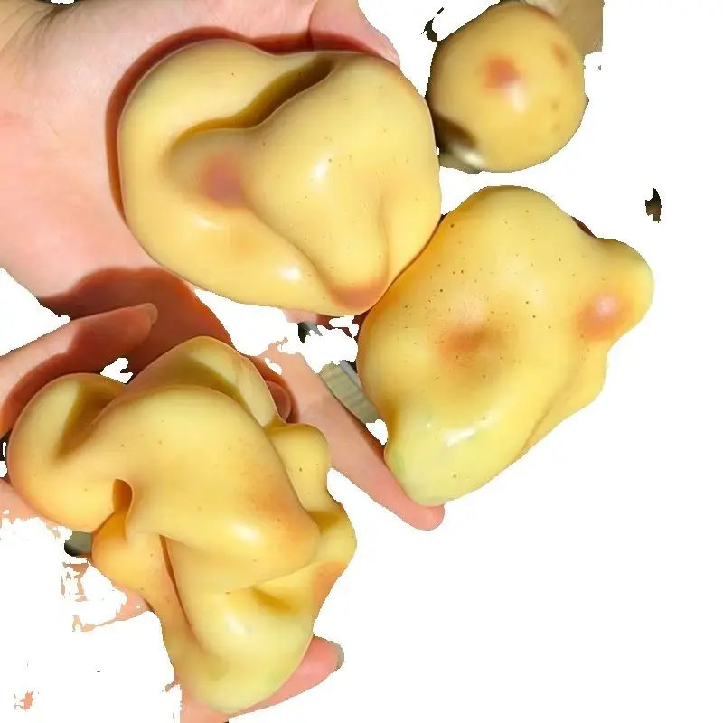 Knuspriger, weicher Kartoffel-Stressball, Fidget-Spielzeug, knuspriger Kartoffel-Quetschball, handgefertigte runde Blöcke, gefüllt mit ASMR für Erwachsene