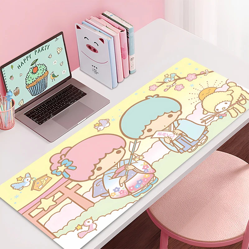 Mouse Pad littletwinstars Non-Slip Rubber Edge locking mousepads Game play mats notebook computer Sanrio Fashion Home Decor